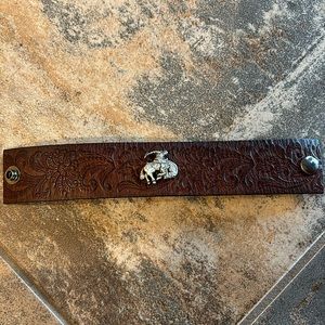 Western leather cuff bracelet